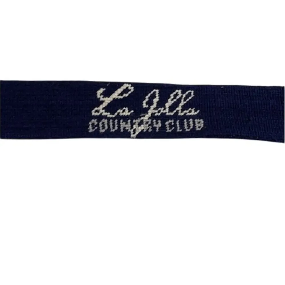 Smathers & Branson men's handstitched needlepoint belt LJCC